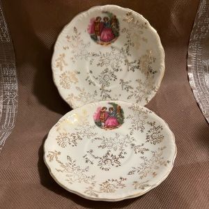 Vintage demitasse saucers. No cups.
